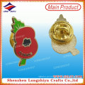 Shinny ouro chapeado ouro do metal com o fecho da borboleta para o fornecedor do emblema do metal